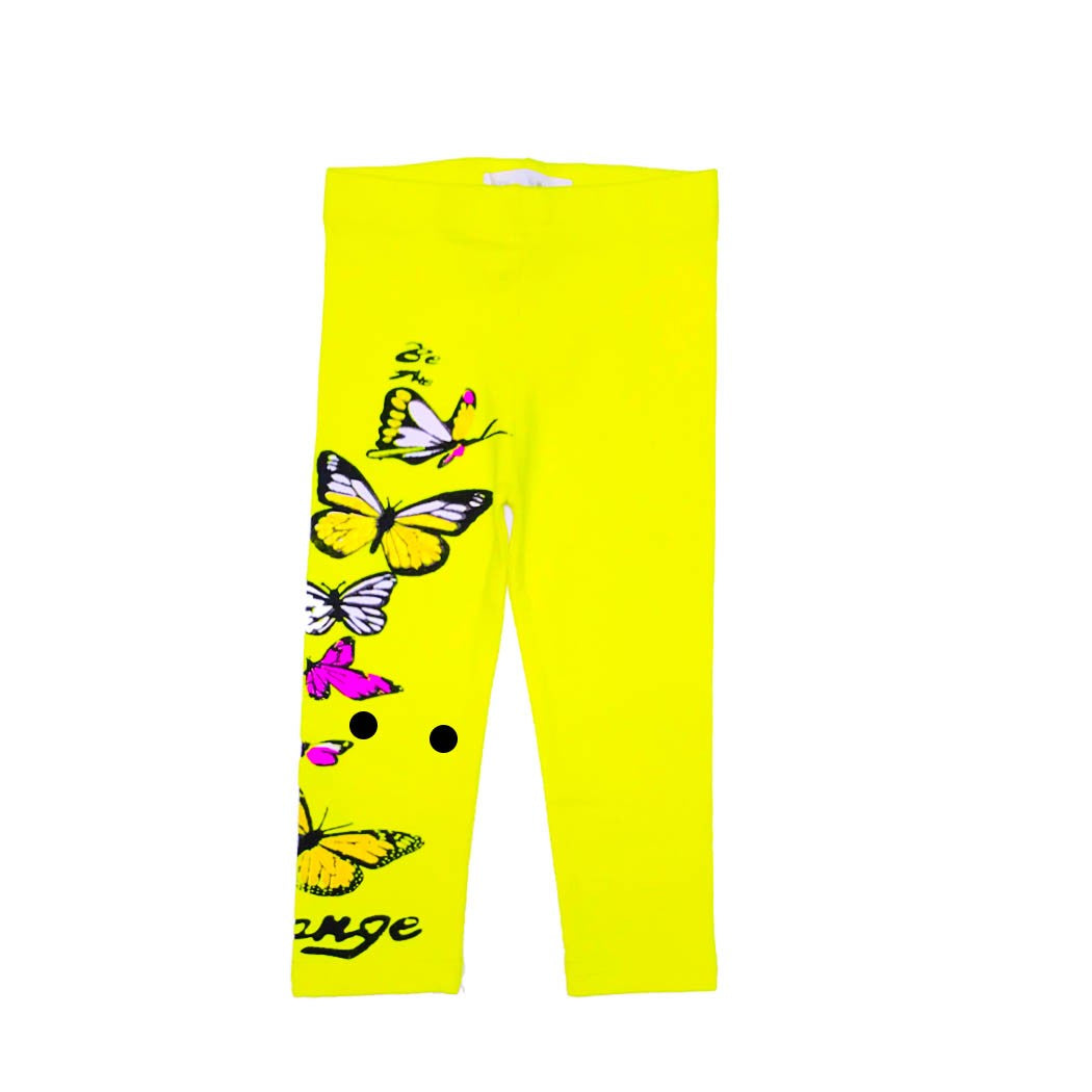 Be Fly Glitter Butterfly Tights - Yellow
