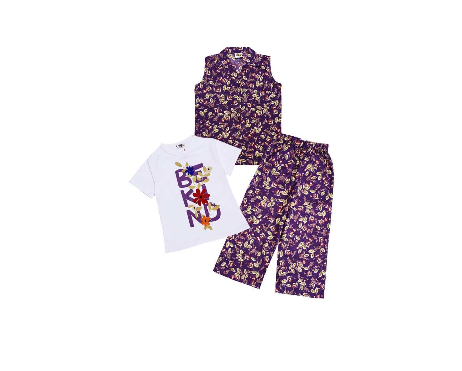 BeKindSpringFlowerSleevelessCoatInner_Trouser-Purple_1