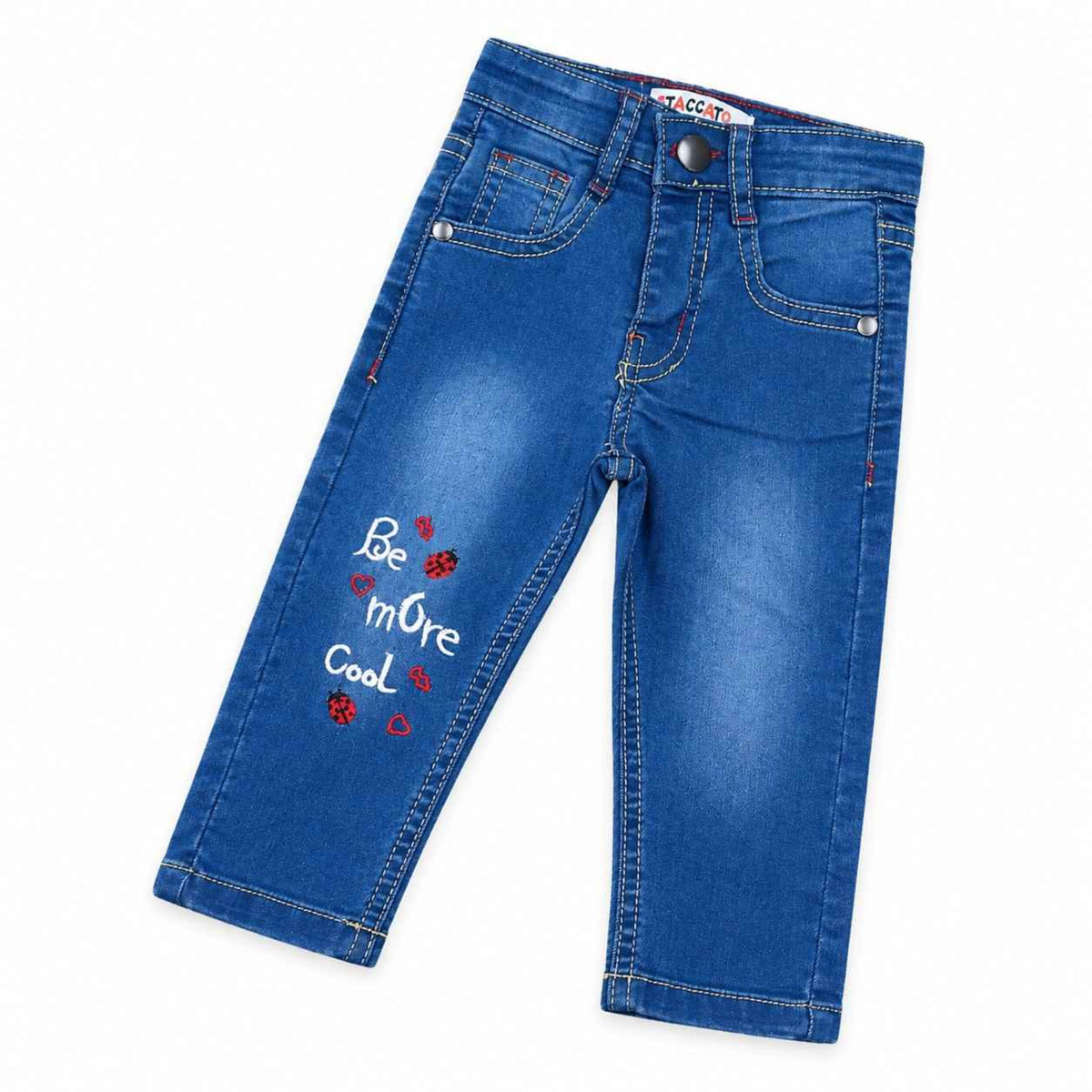 Be More Cool Denim Pent - Mid Blue