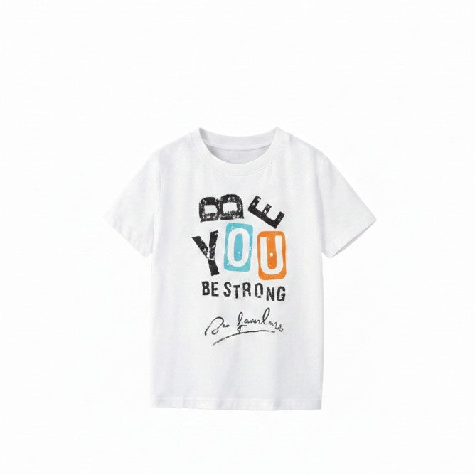 Be You Be Strong Printed Tee Shirt - White