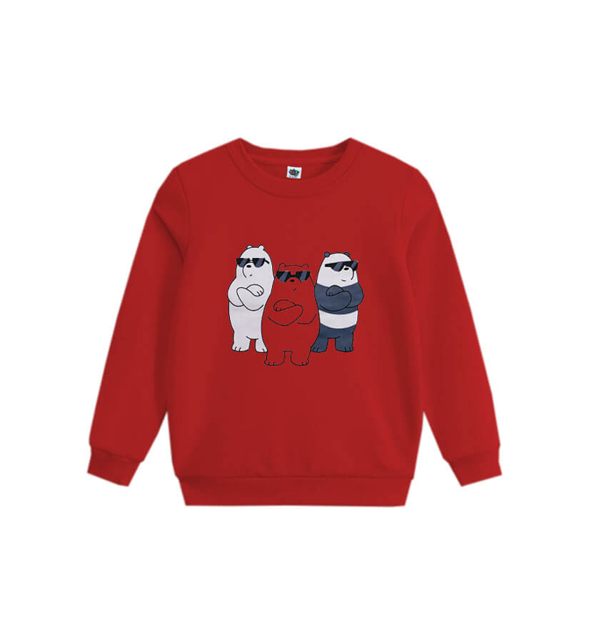 Bear Friends Fleece Sweatshirt - Red