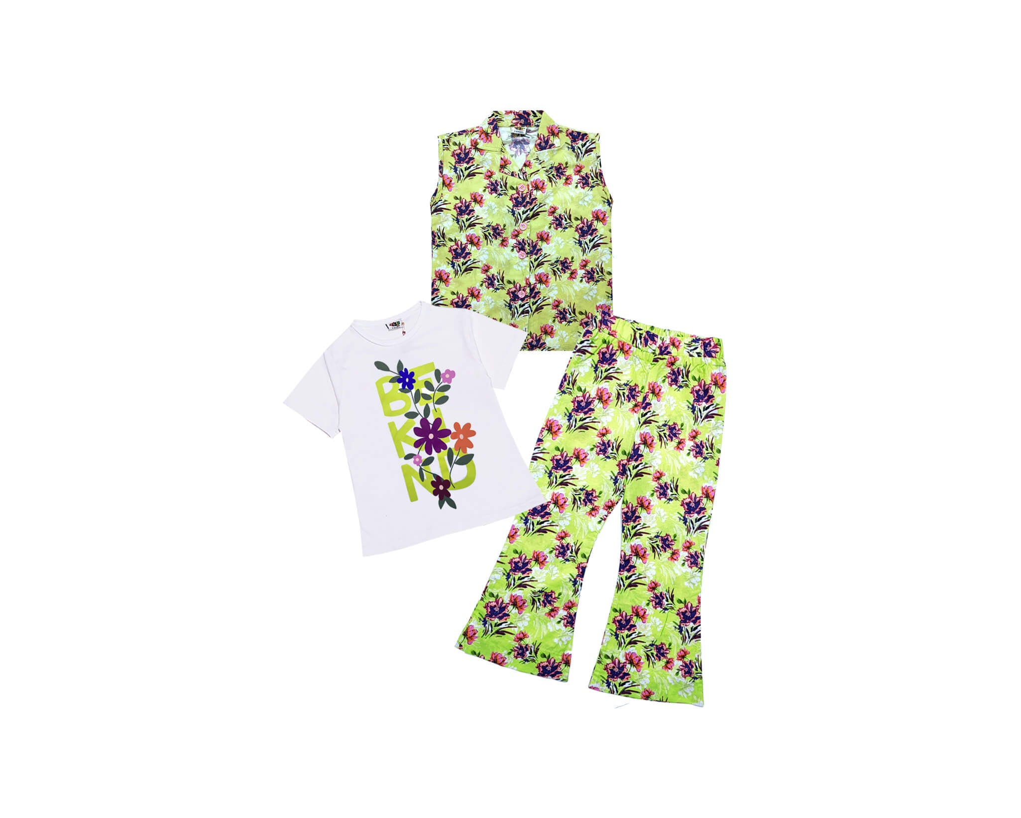 BekindRosePrinted3PcCottonSuit-Green_1