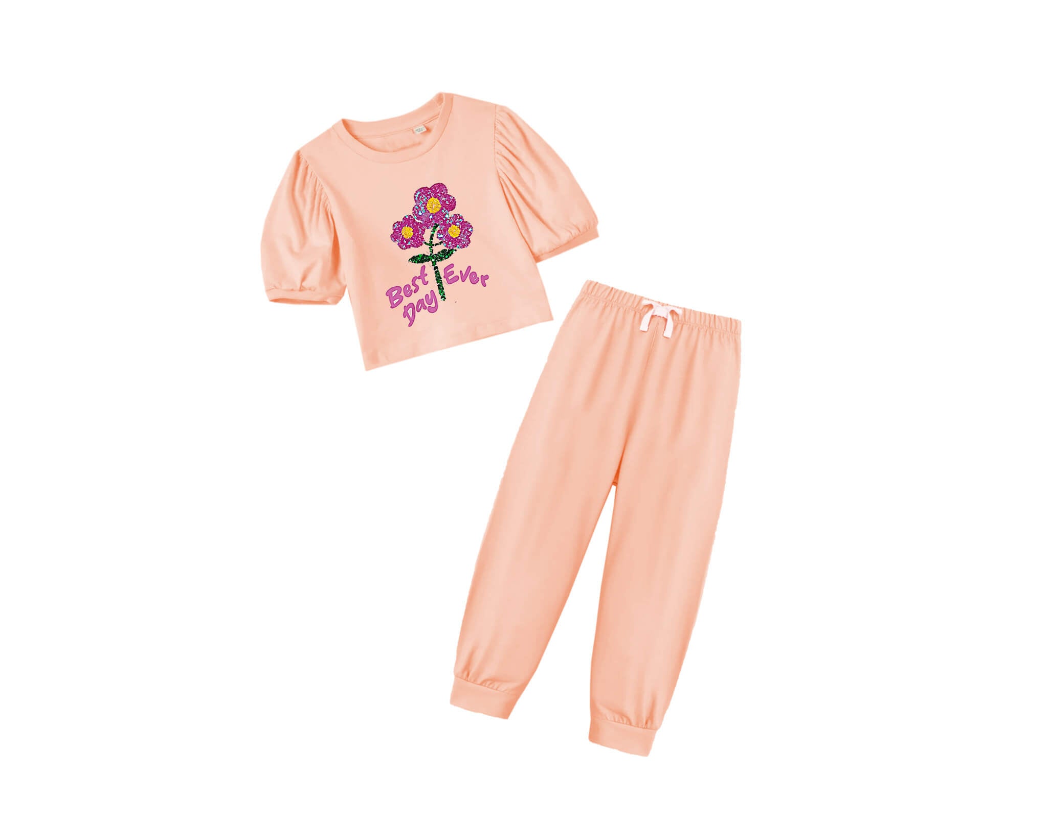 BestEverDaySequinFlowersTeeShirt_Trouser-Peach_1
