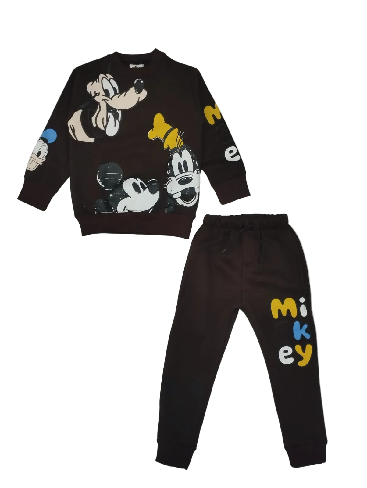Best Friends Mickey Fleece Tracksuit - Brown