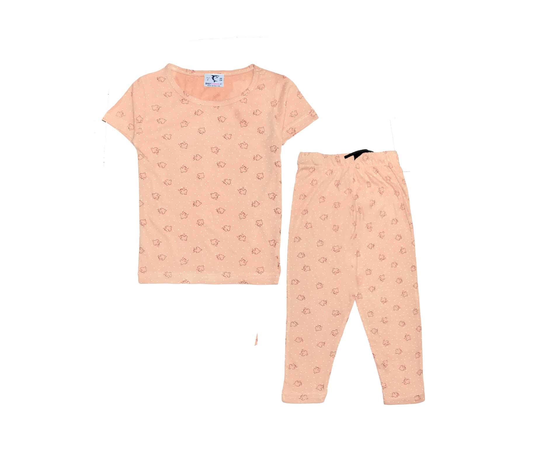 Birds Print Tee & Trouser - Skin