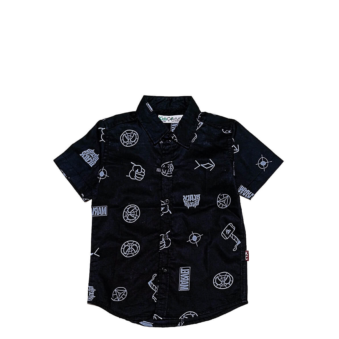 Black Panther Casual Cotton Shirt -Black