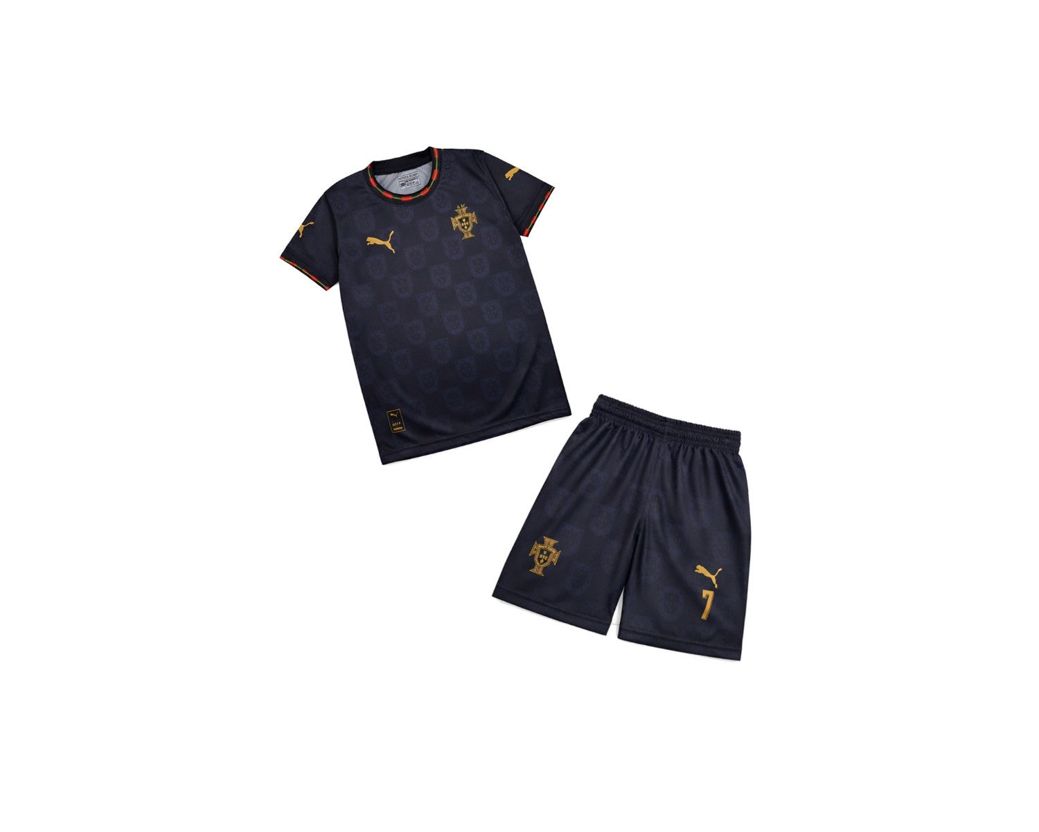 Black Panther Sport Kit Polyester Tee & Short - Black