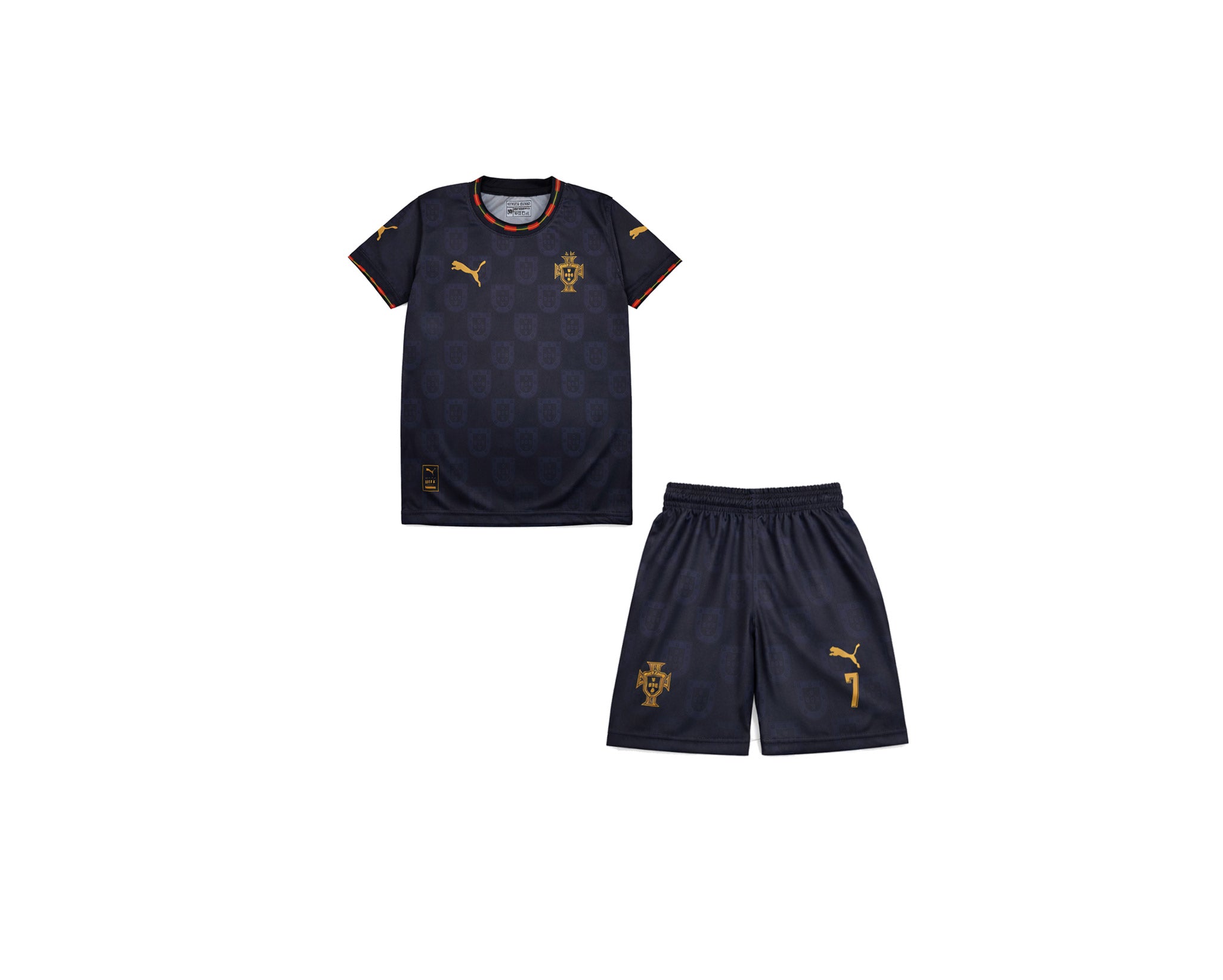 Black Panther Sport Kit Polyester Tee & Short - Black