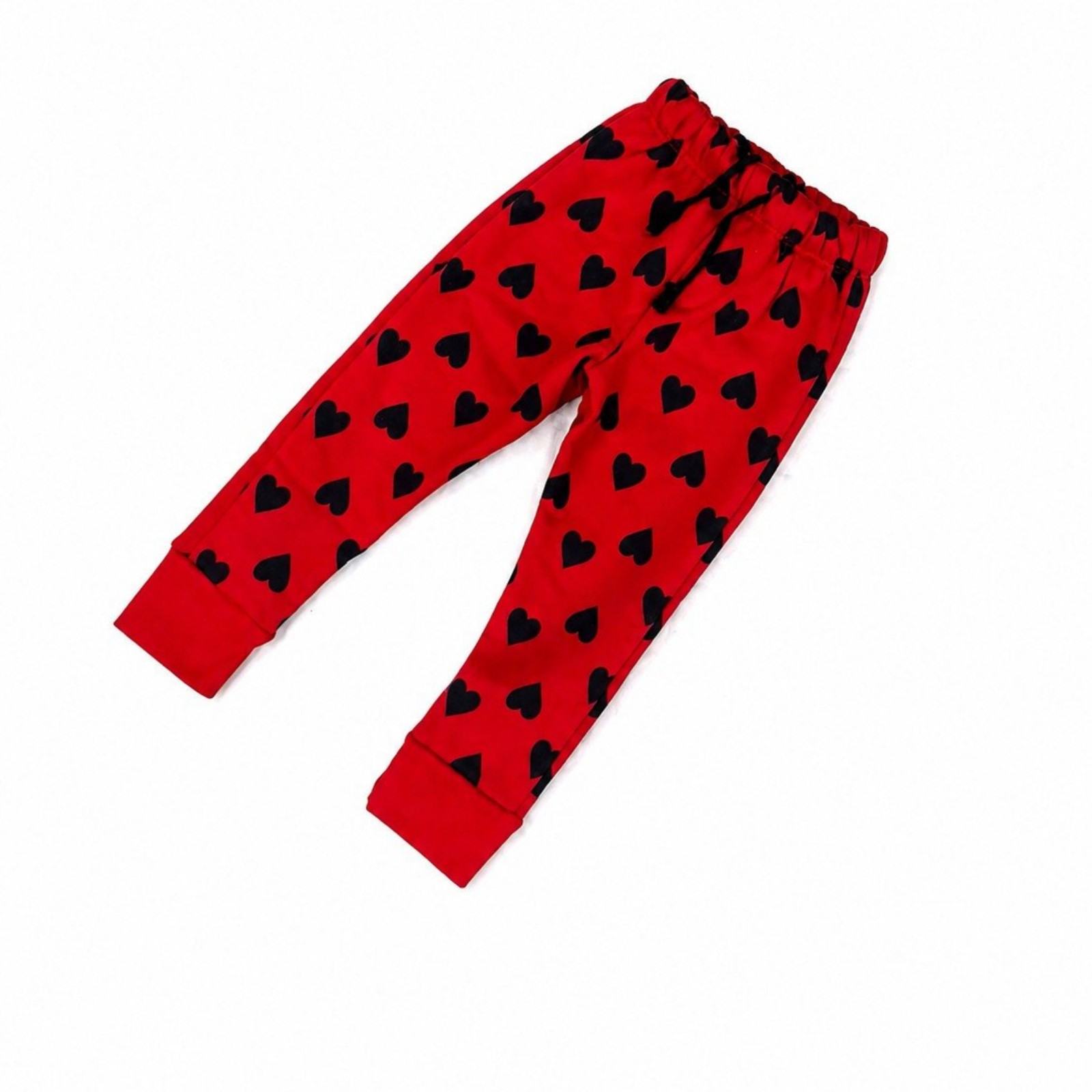 Black Heart Fleece Trouser - Red