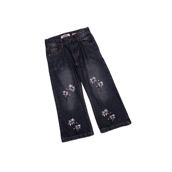 Bloomig Water Lilly Flapper Denim Pant - Charcoal