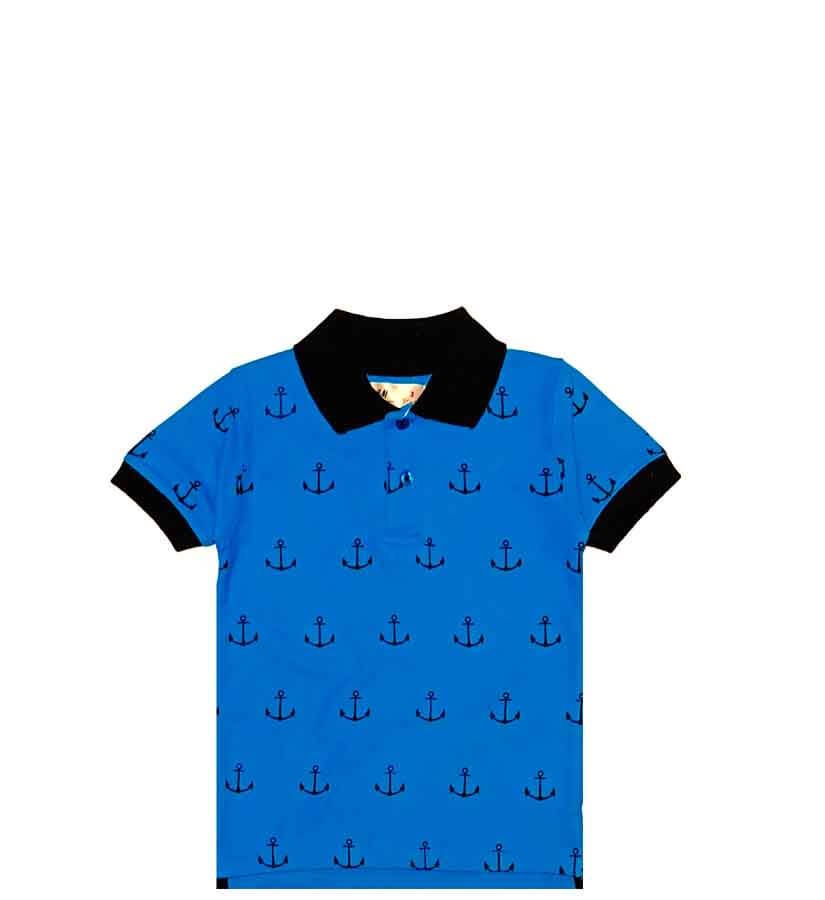 Boat Anchor Polo Shirt - Blue