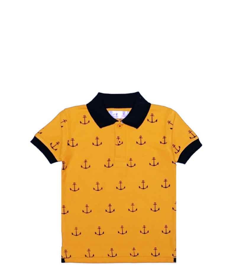 Boat Anchor Polo Shirt - Mustard