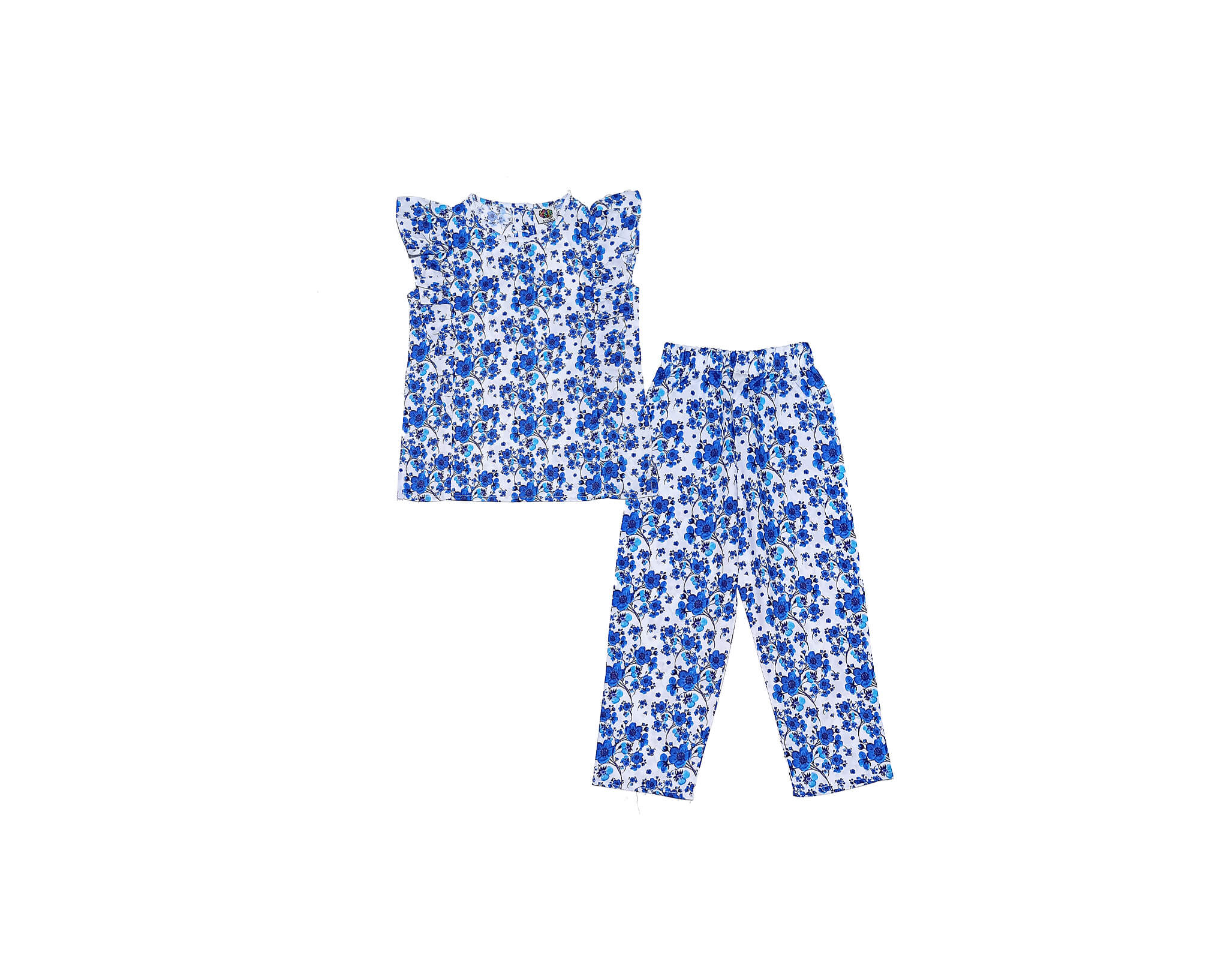 Body Frill Stylish Cotton Top &amp; Trouser -White