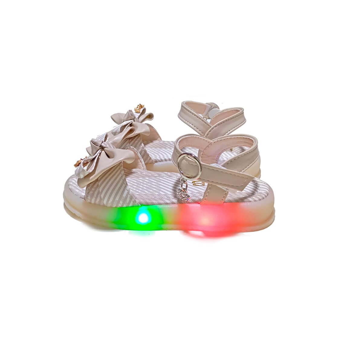 Bow Fashion Premium Quaity LED Lights in Sole Soft Stylish Sandals -Skin