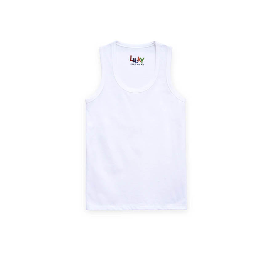 Boys Soft Cotton Vest - White
