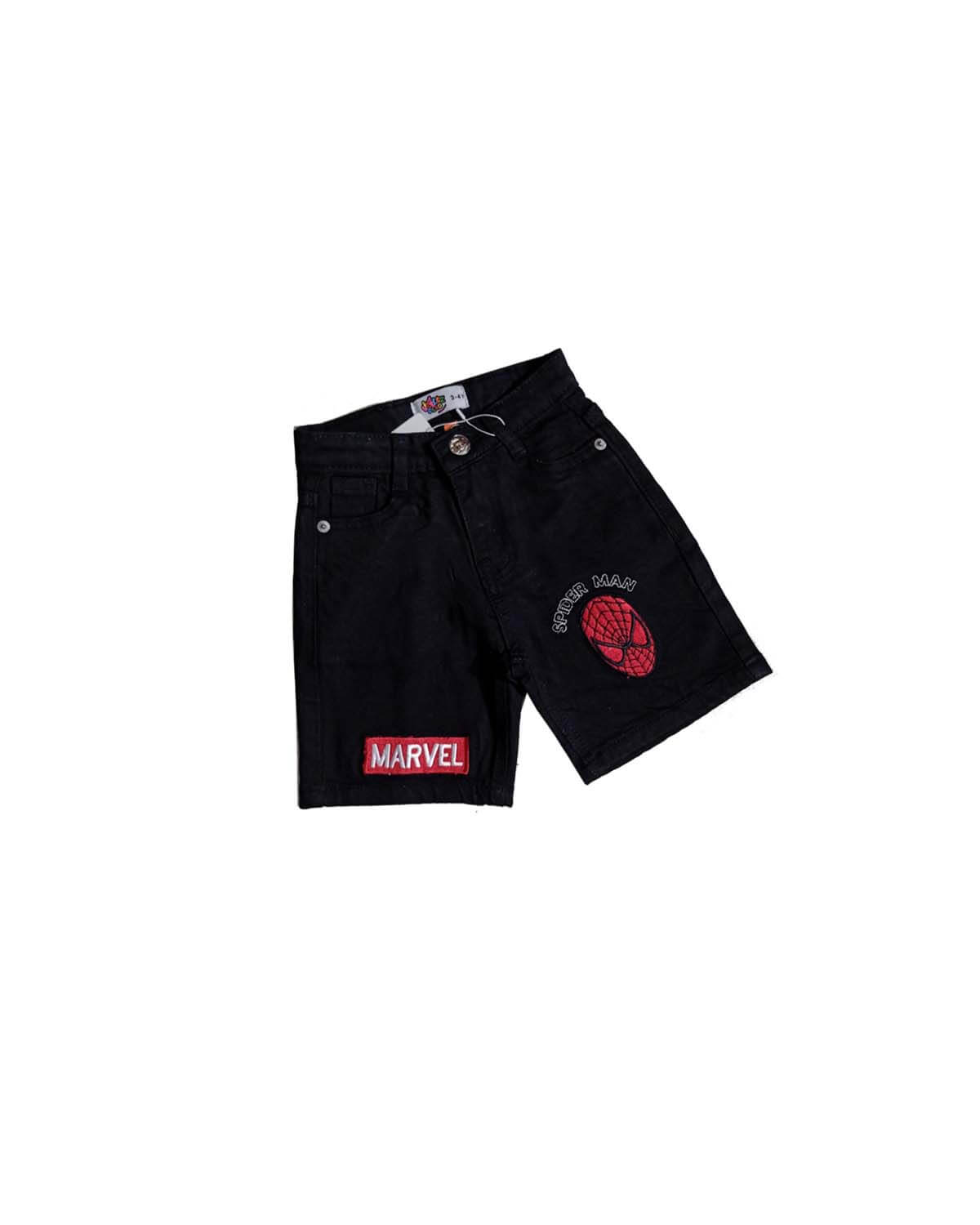 Boys Trendy Denim Shorts - Black