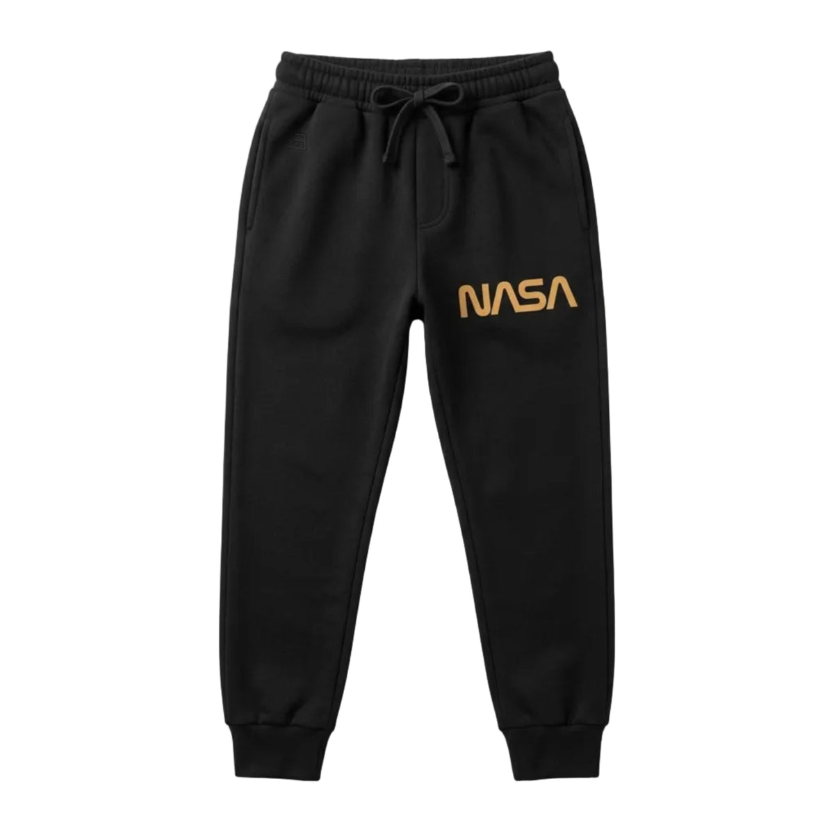 Boys & Girls NASA Graphic Gold Print Trouser-Black