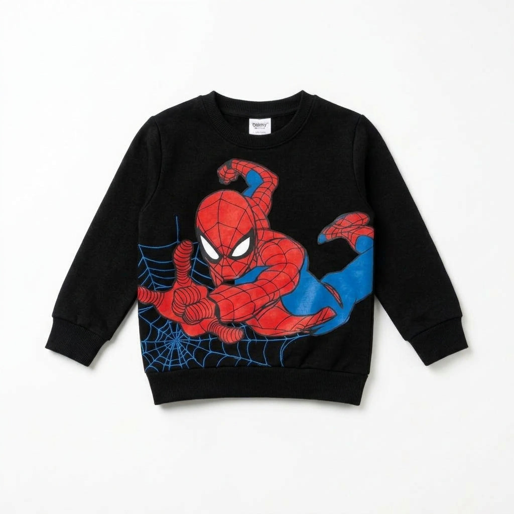 Boys SP Print Fleece Sweatshirt - Black