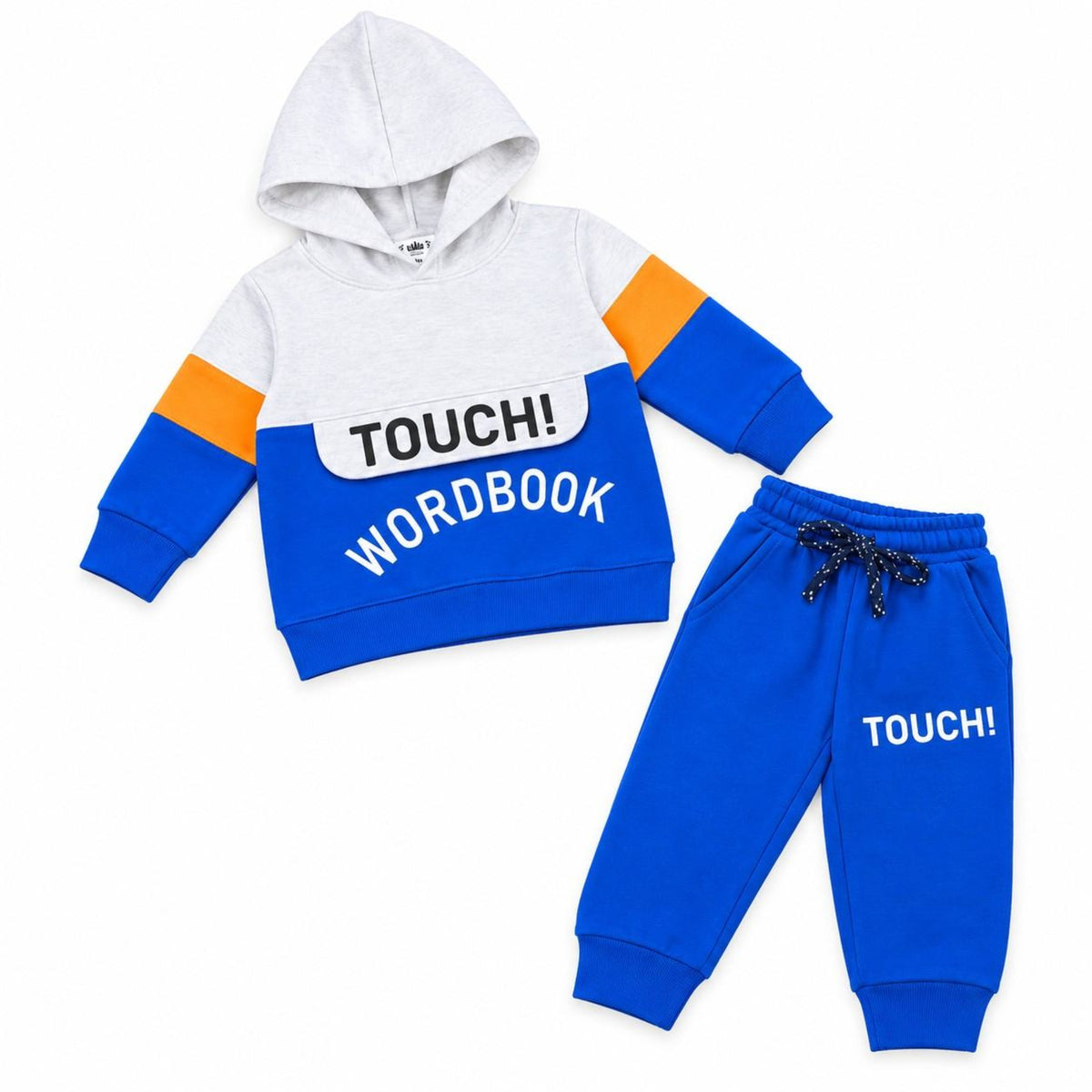 Boys Touch Word Book Fleece Tracksuit - Royal Blue