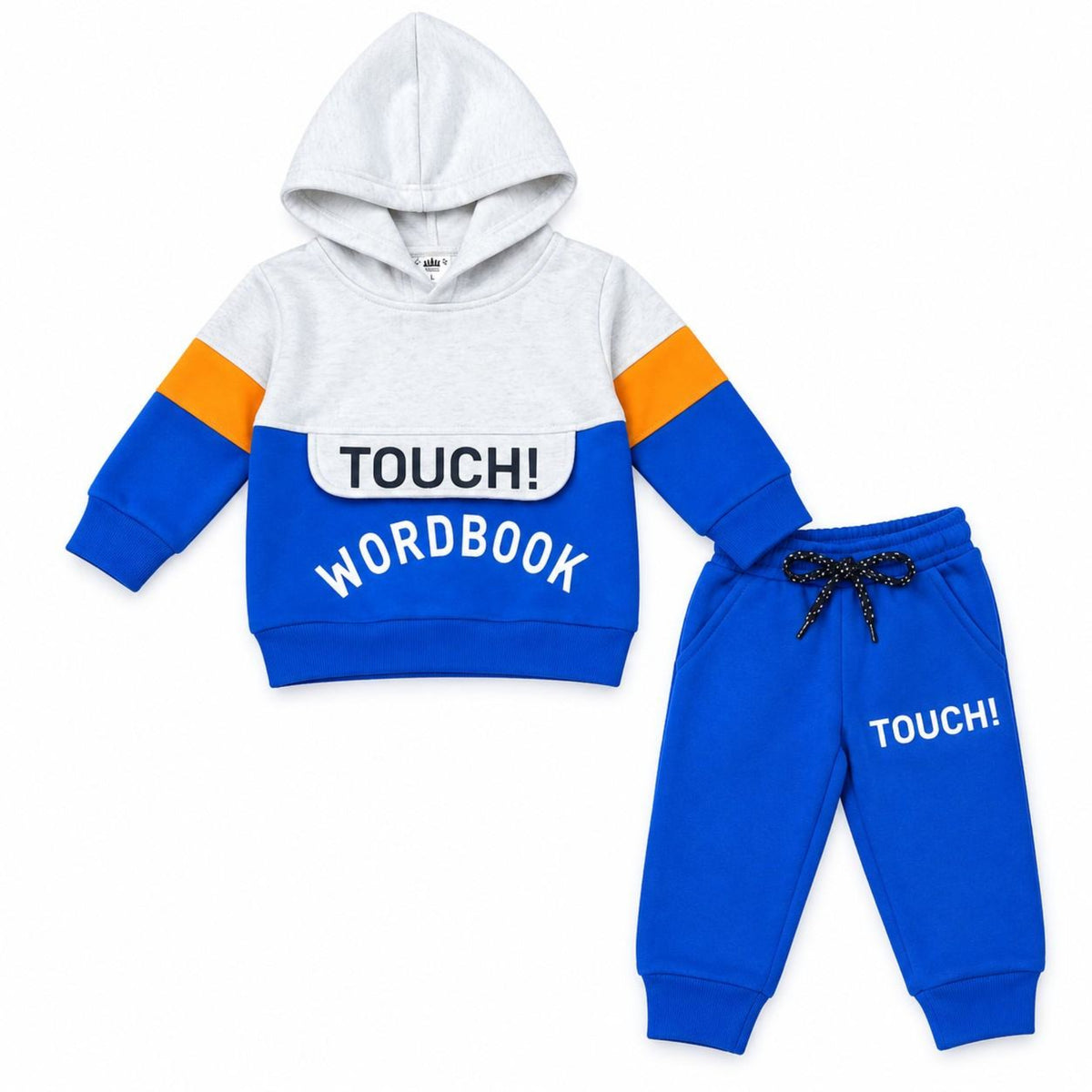 Boys Touch Word Book Fleece Tracksuit - Royal Blue