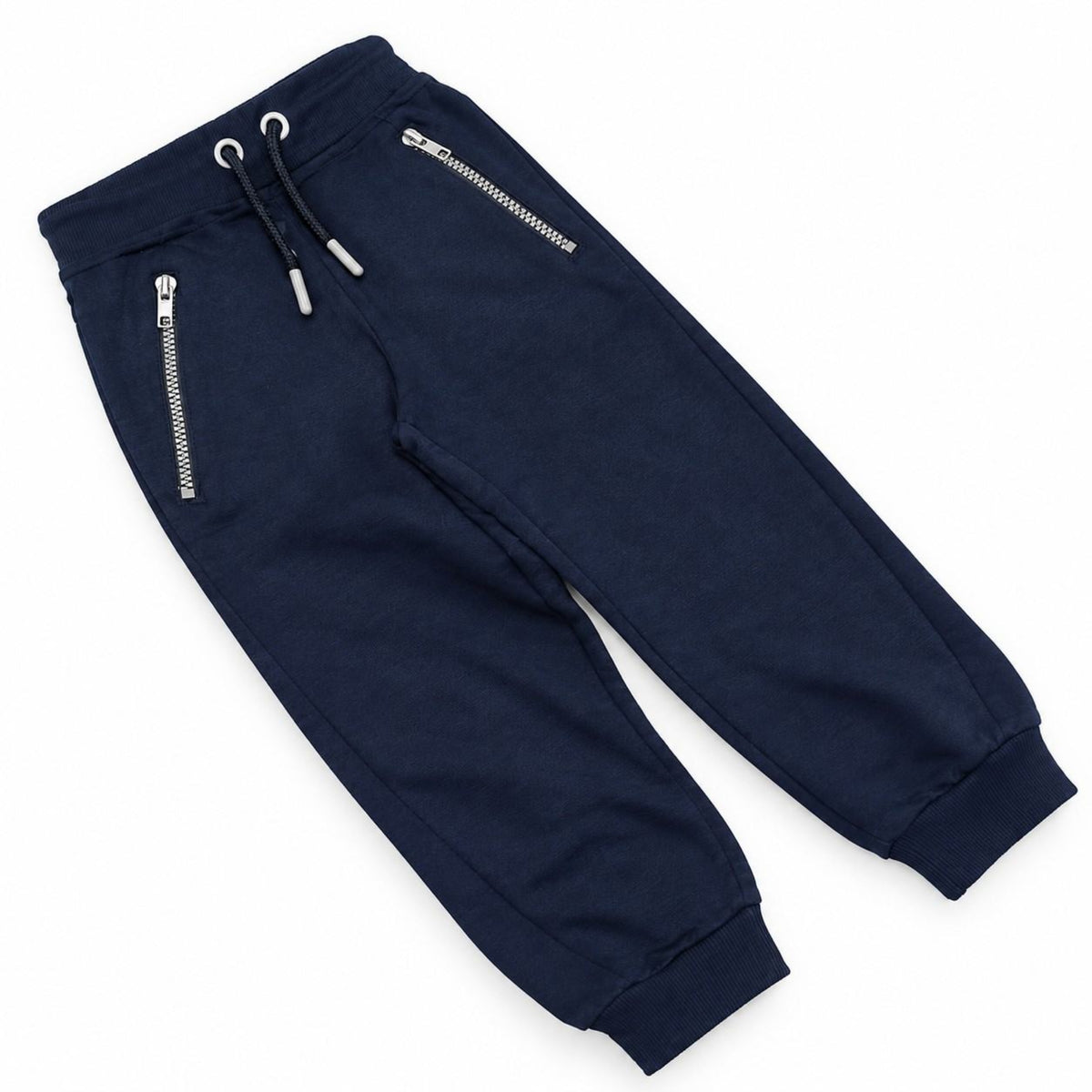 Boys Zipper Pocket Trousers - Navy Blue 