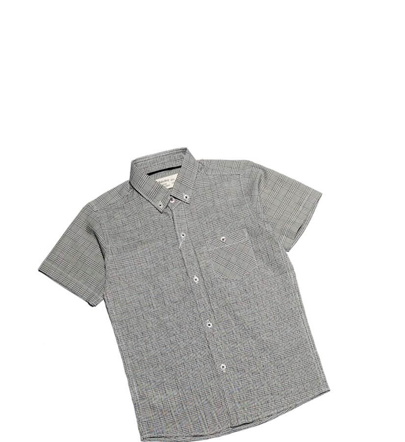 Brave Soul Grey Checkered Short Sleeves Casual-Shirt-1