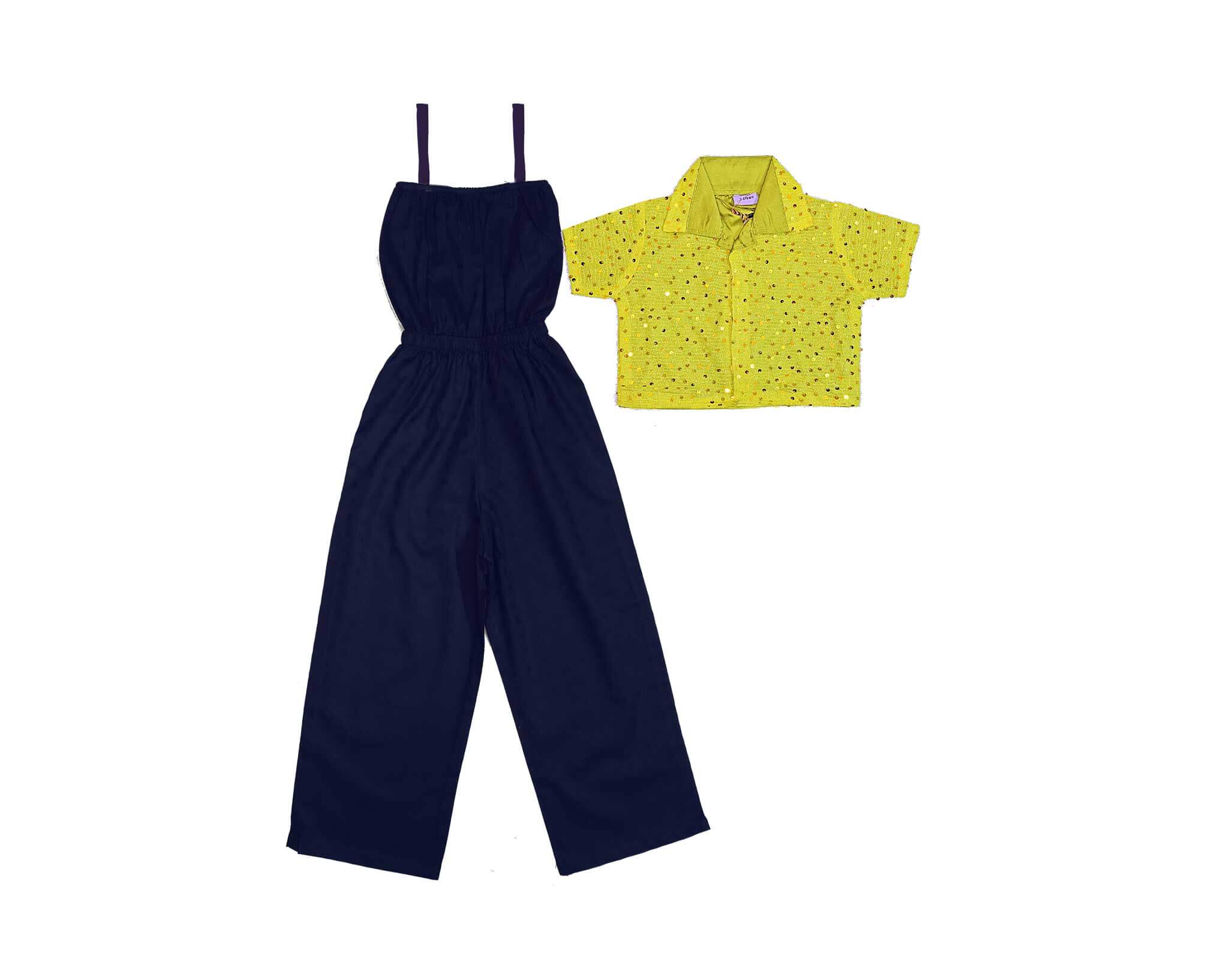 BrightandcheerfulspringstyleSequinsTop_CottonJumpsuit-Yellow_NavyBlue1