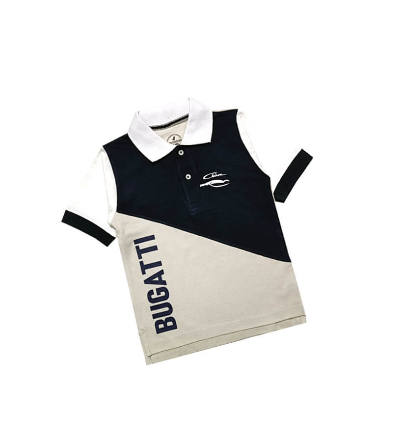 Bugatti Cross Penal With Front Logo Polo Shirt - Skin & Black