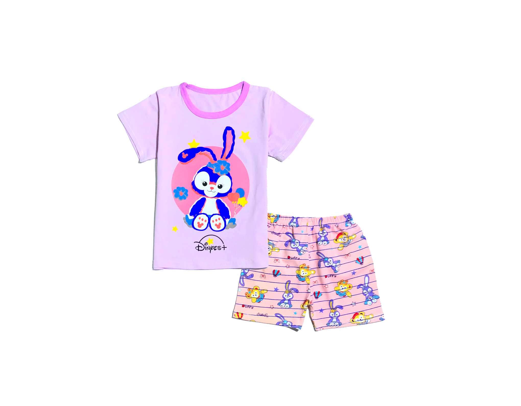 Bunny With Flowers - Soft Purple