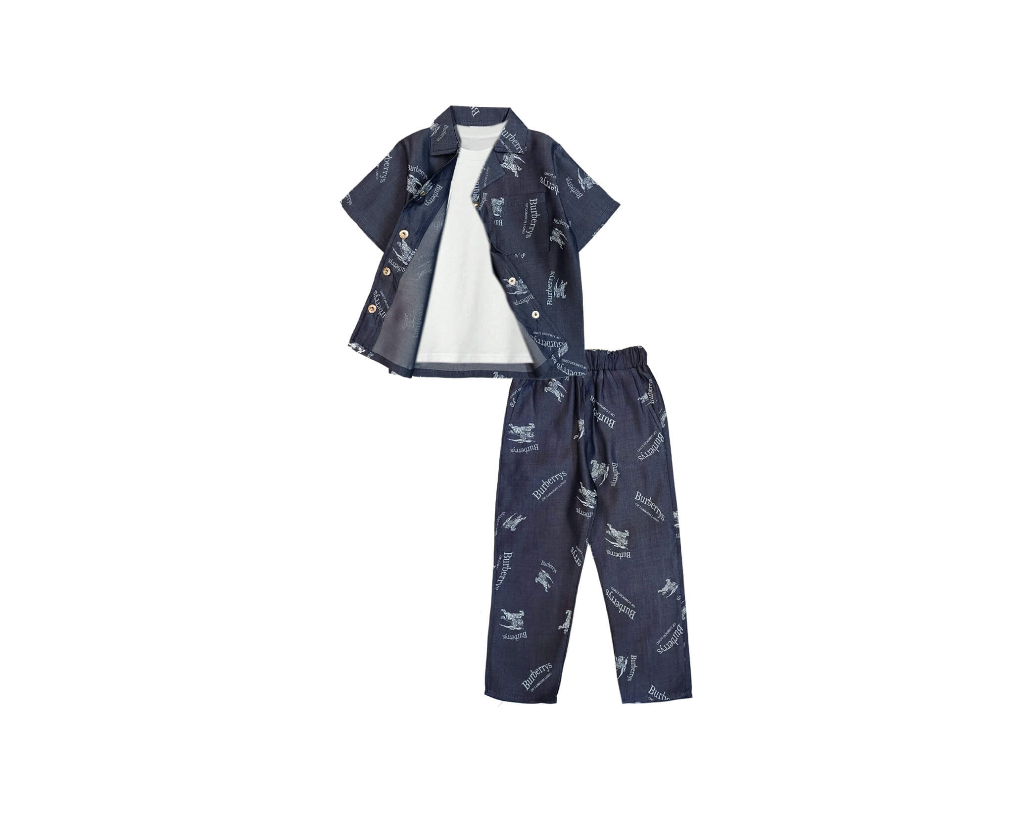 Burburries 3 pc Suit Set - Blue