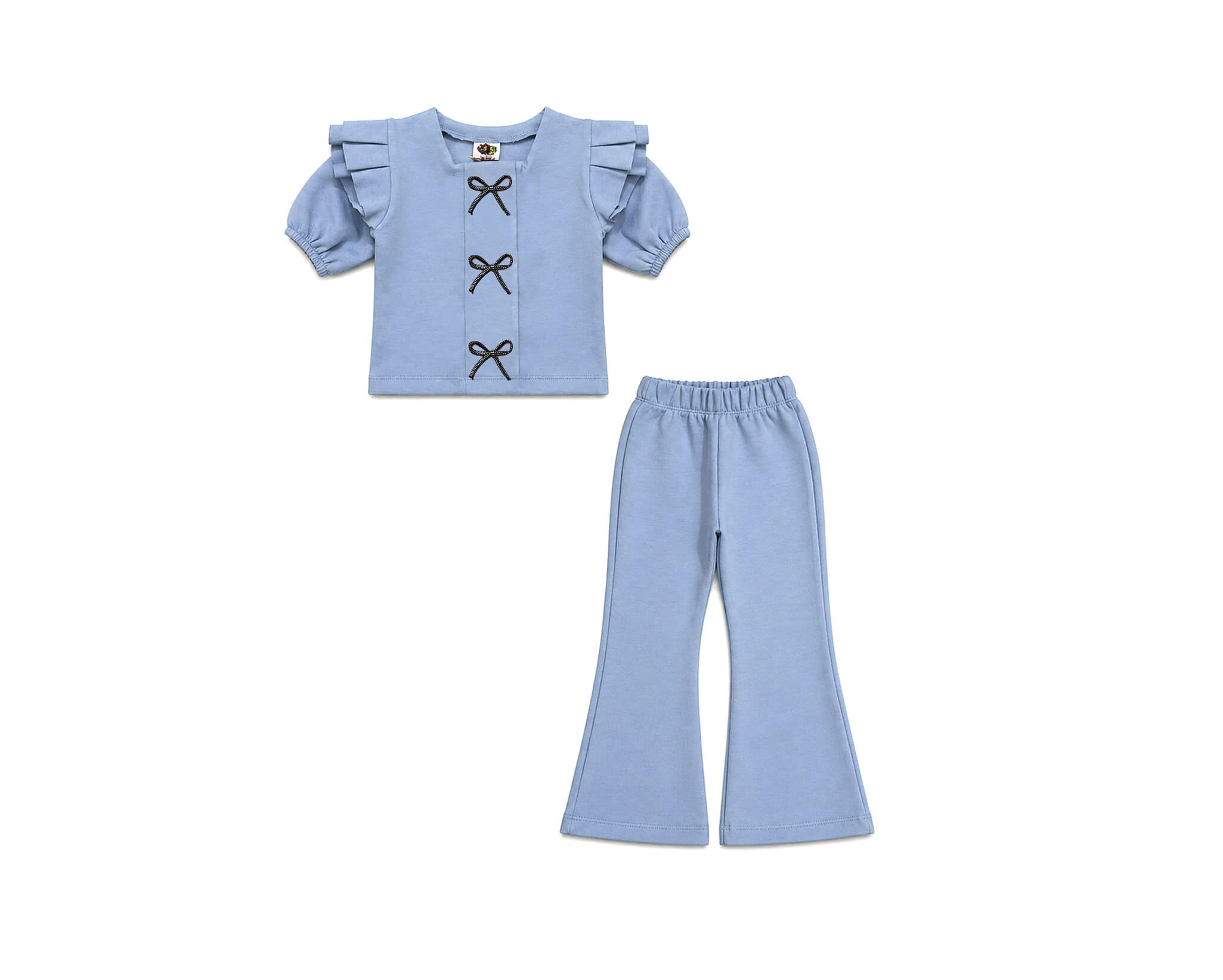 ButterflySleeveWithBlackBowShortShirt_FlapperTrouser-LightBlue_1