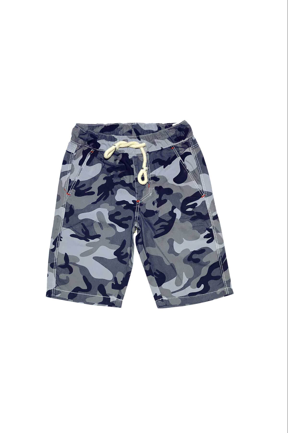 Camouflage Print Cotton Shorts