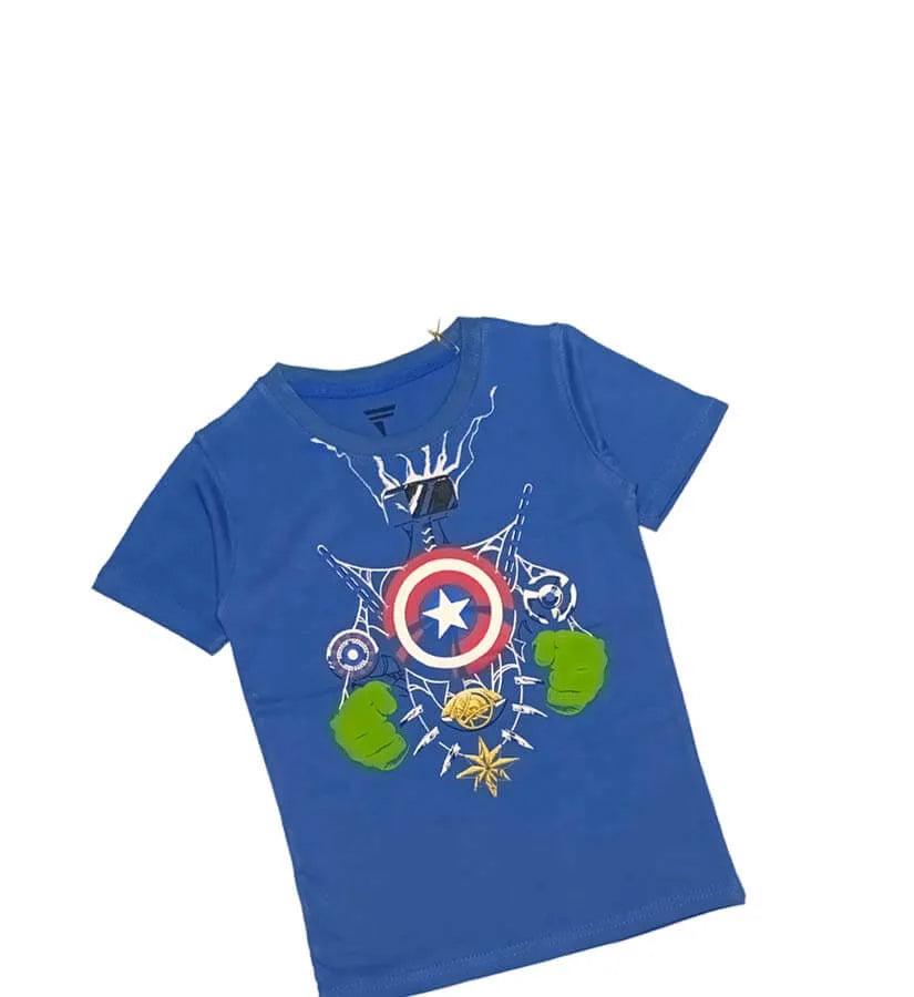 Captain America Power Tee Shirt - Sapphire Blue