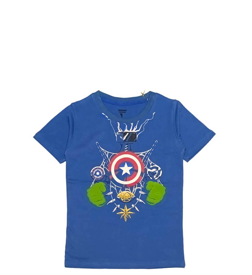 Captain America Power Tee Shirt - Sapphire Blue