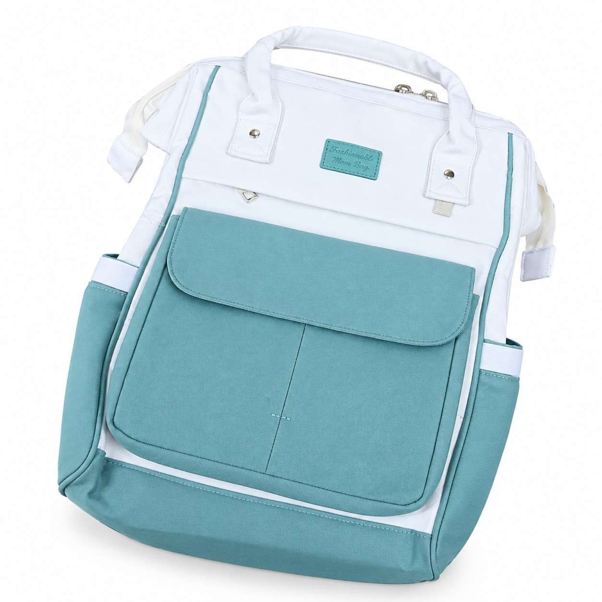 Care Mother Double Pocket Bag - White & Green