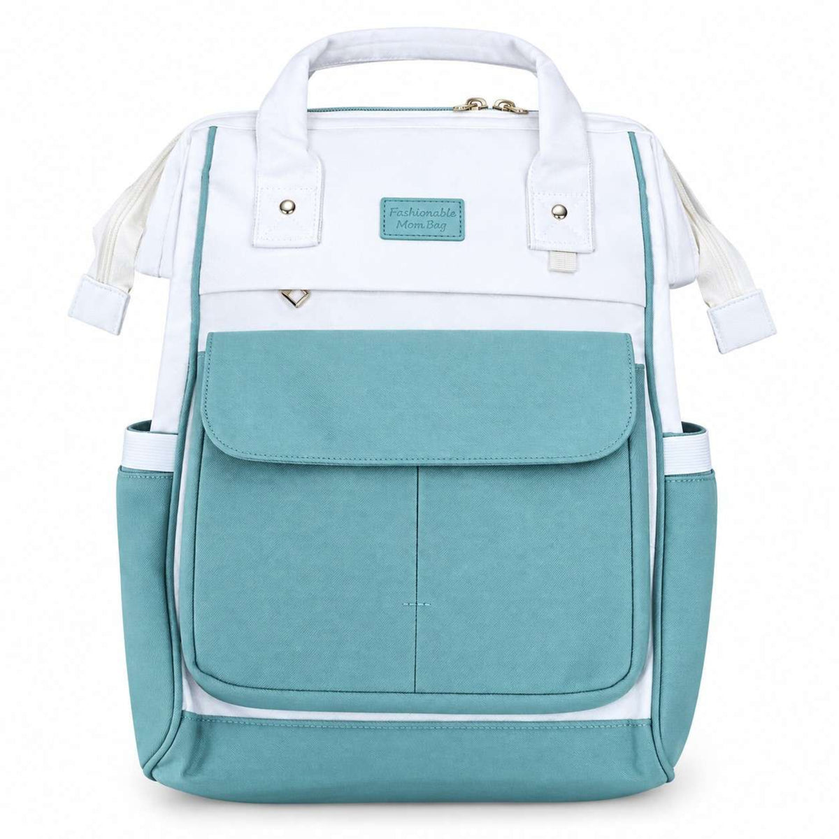 Care Mother Double Pocket Bag - White & Green