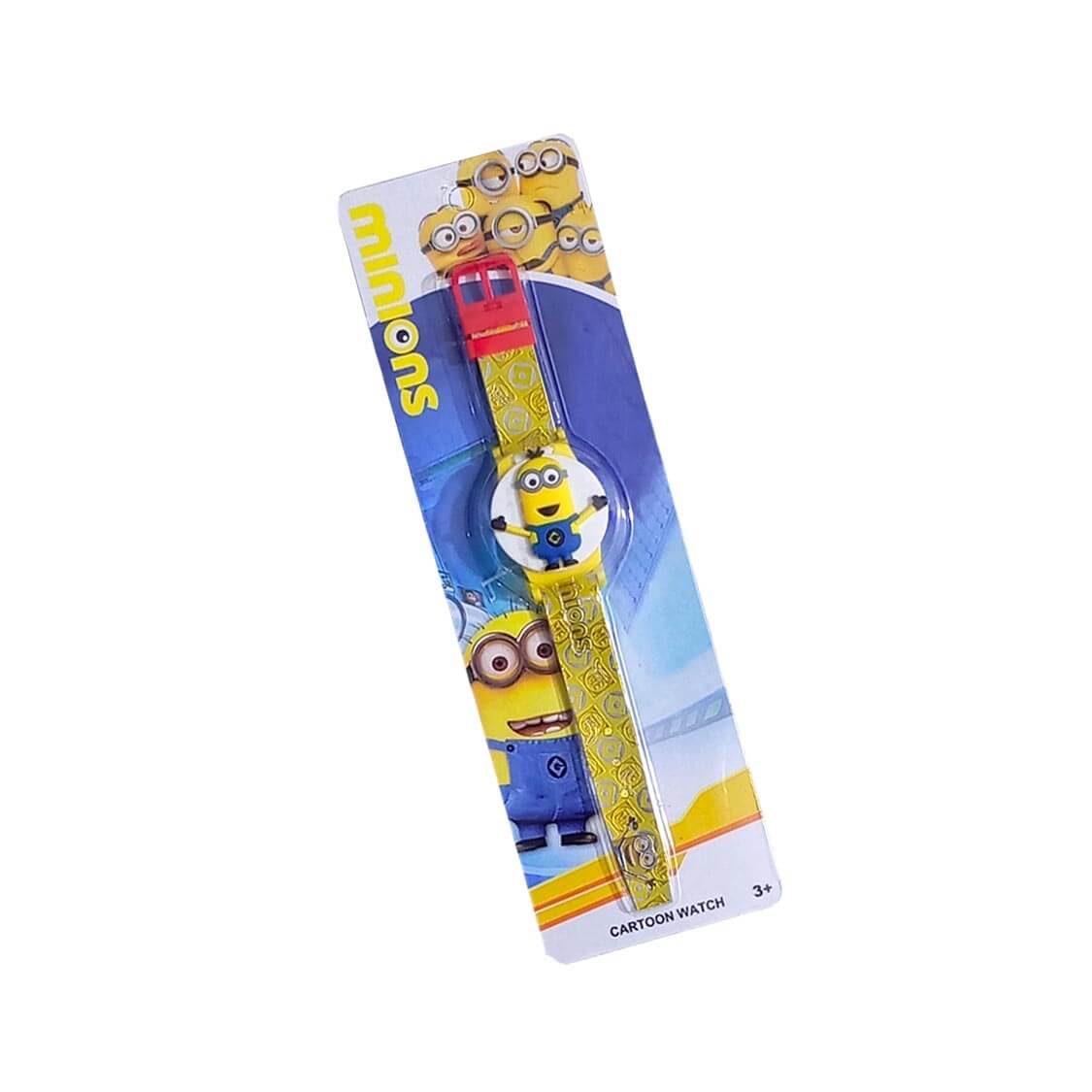 Cartoon Character Minions Wrist Watch For Kids - Golden