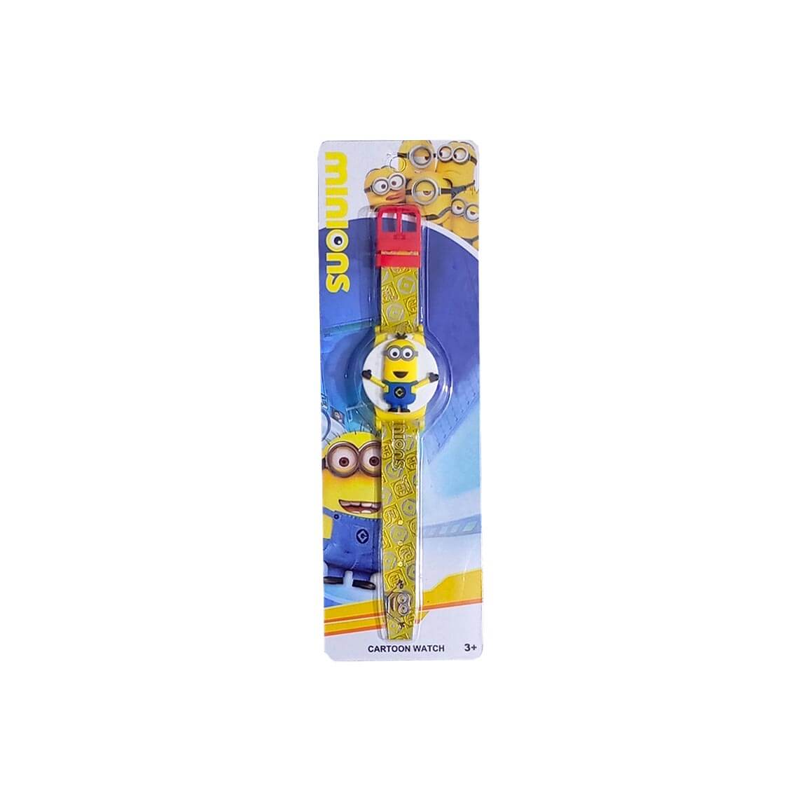 Cartoon Character Minions Wrist Watch For Kids - Golden