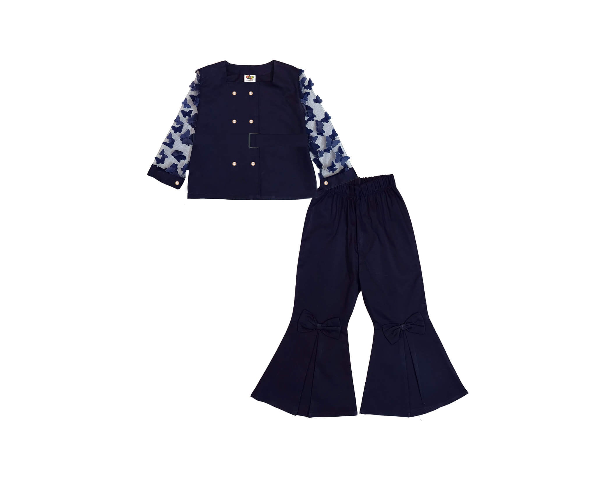 Charming smile in stylish outfit Twill Cotton - Navy Blue