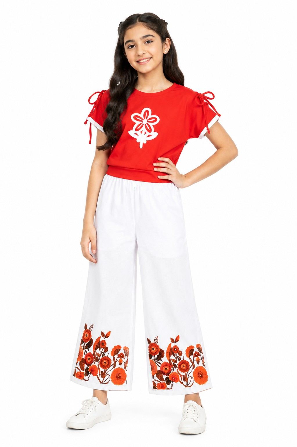 Ruby Rose Top & Flapper Trouser - Red & White