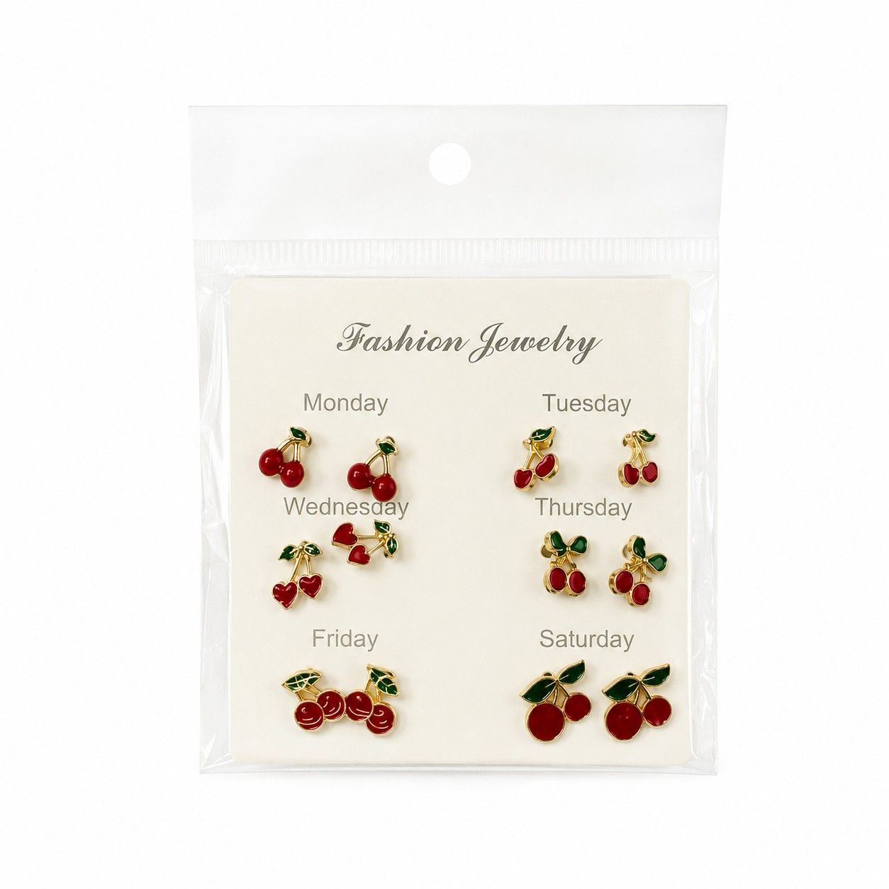 Cherry Studs Earings Set