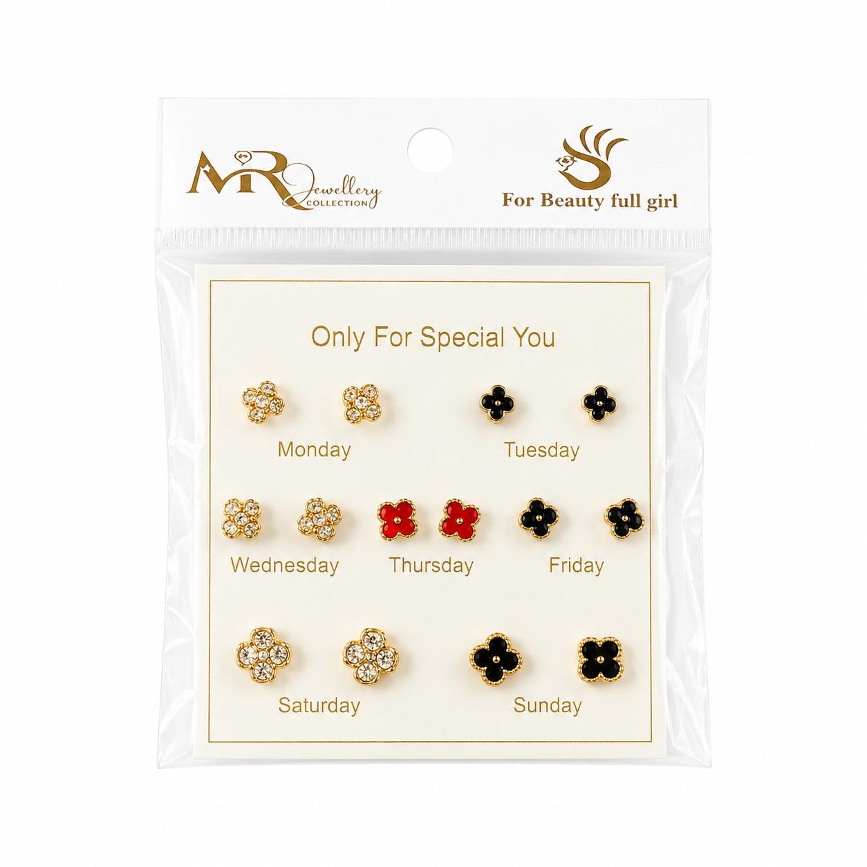 Flower Design Earring Pack