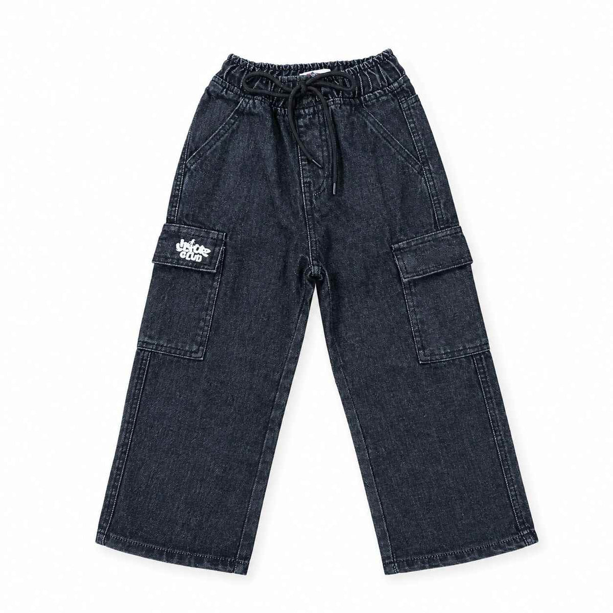 Little Club Flop Pocket  Denim Pent - Charcoal