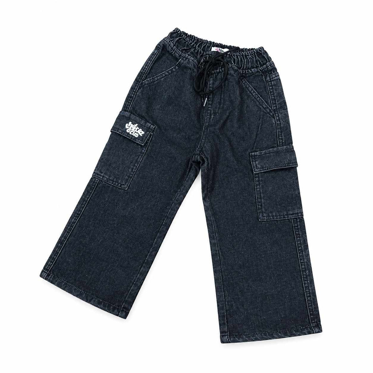 Little Club Flop Pocket  Denim Pent - Charcoal