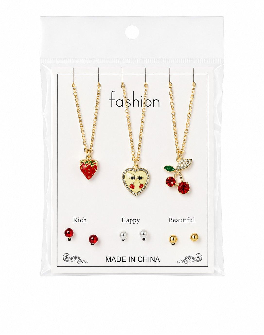 Cherry Blossom Charm Jewelry Set