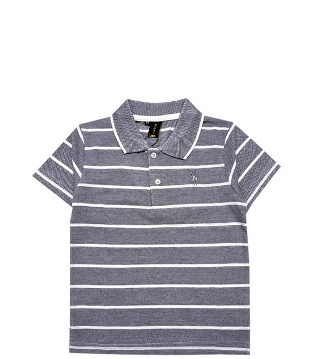ClassicGray_WhiteStripesPoloShirt-Gray