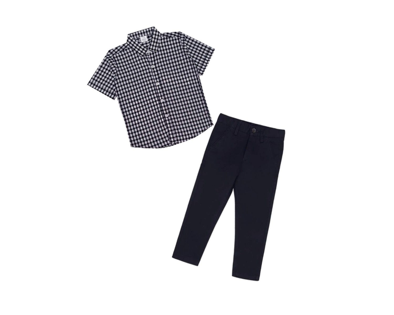 Classic Most Demanding Checked Casual Shirt with Chino Pant-Black