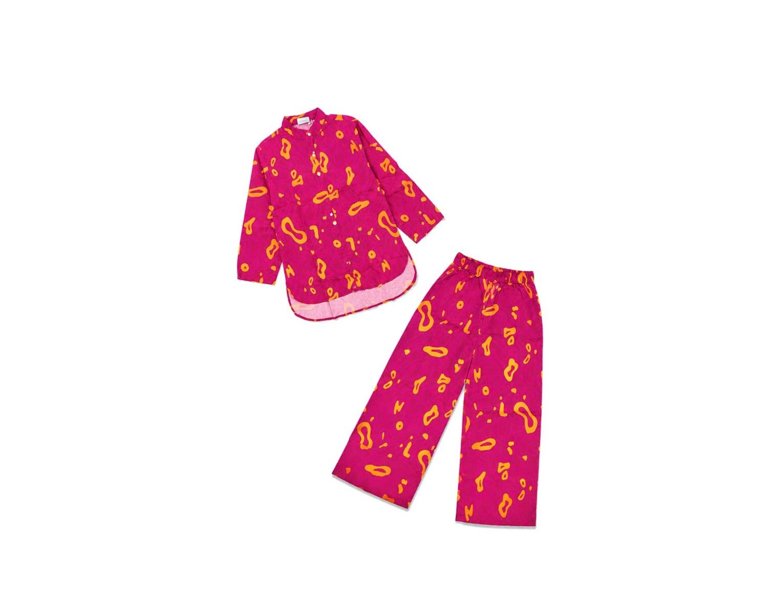 Classic fashion Kurti with Flapper Trouser - Shocking Pink-1