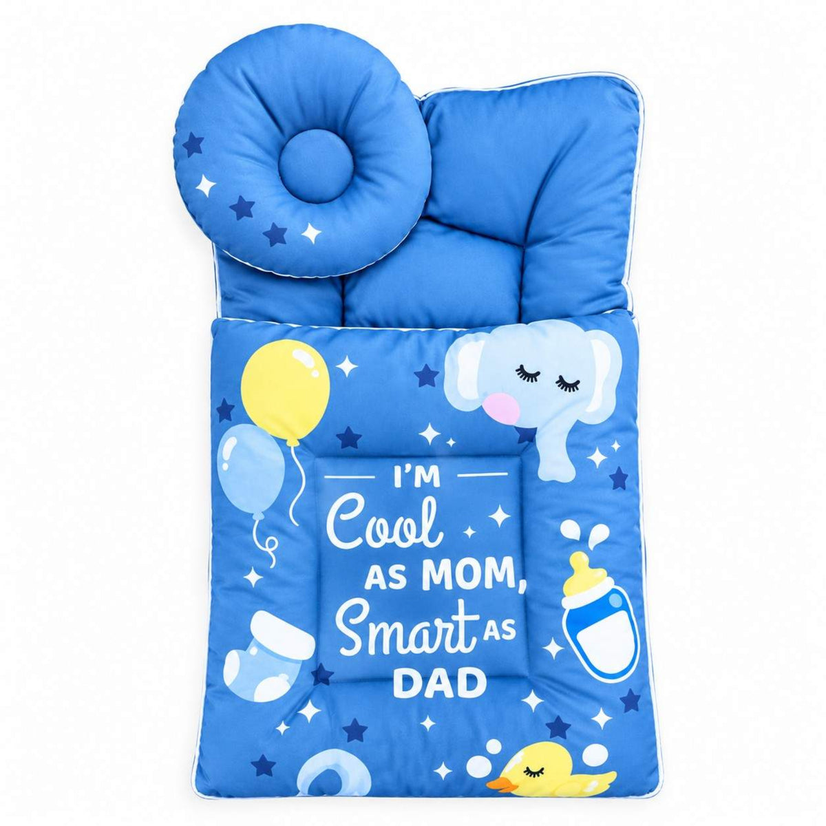 Comfort Baby Cool As Mom Smart As Dad Printed Baby Sleeping Bag Set