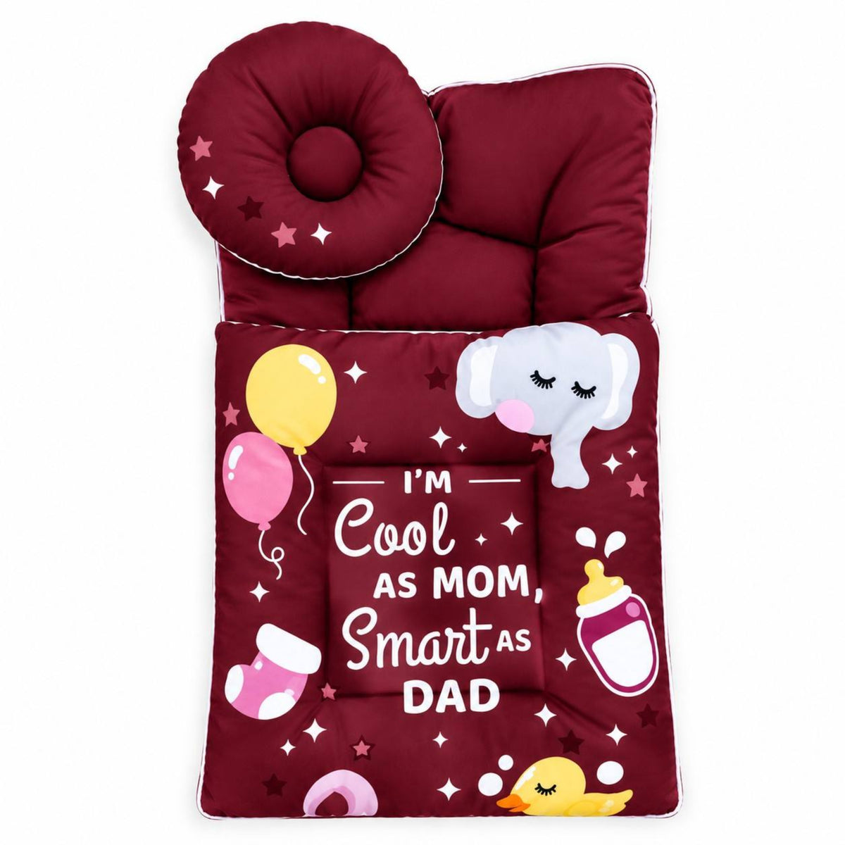 Comfort Baby Cool As Mom Smart As Dad Printed Baby Sleeping Bag Set